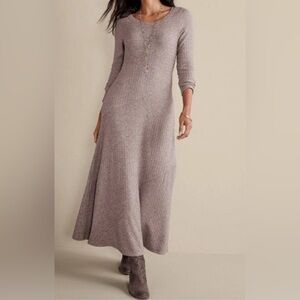 Soft Surroundings Long Sleeve Knit Maxi Dress